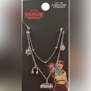 Stranger Things Silver Charm Necklace
16”  18” 
3 extenders 
New With Tags